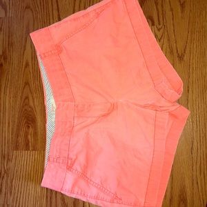 J. Crew Bright coral shorts